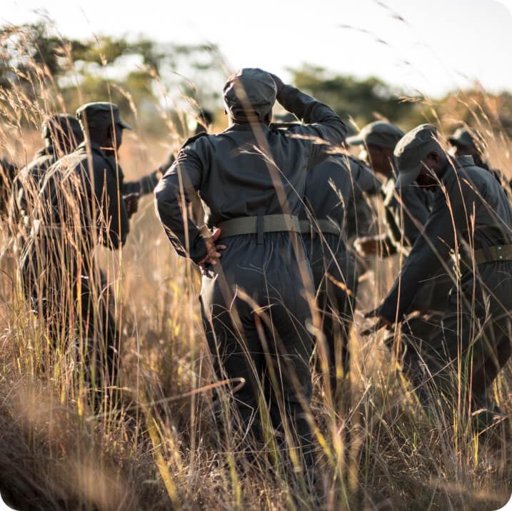 Our rangers being trained in the field