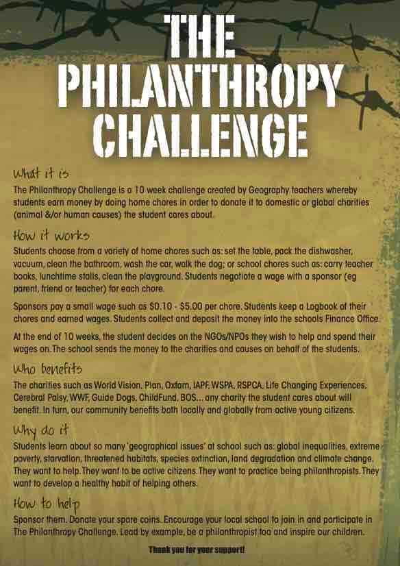 Philanthropy Challenge Flyer